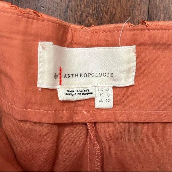 Anthropologie Dolly Lace Trousers Orange Lace Wide-Leg Pants, Size 8 - Picture 12 of 15